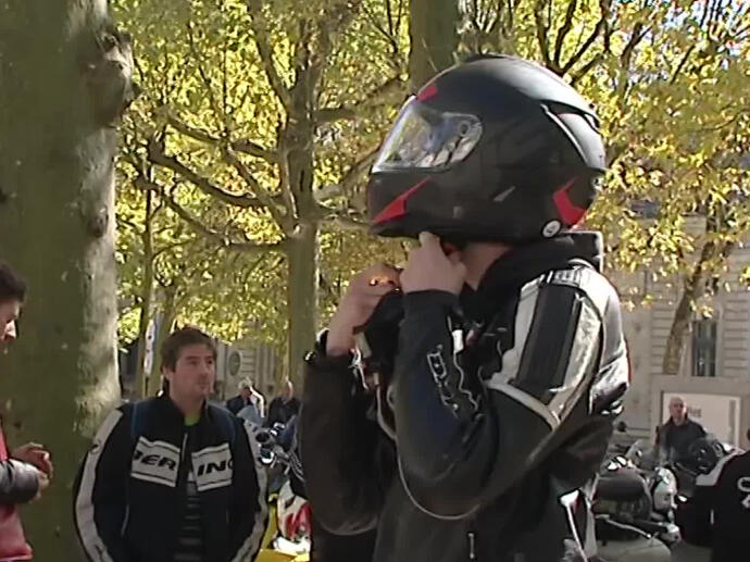 Manifestation De Motards Contre Controle Technique Obligatoire INA