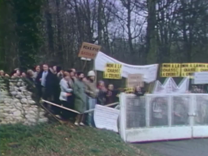 Compiègne manifestation anti chasse à courre INA