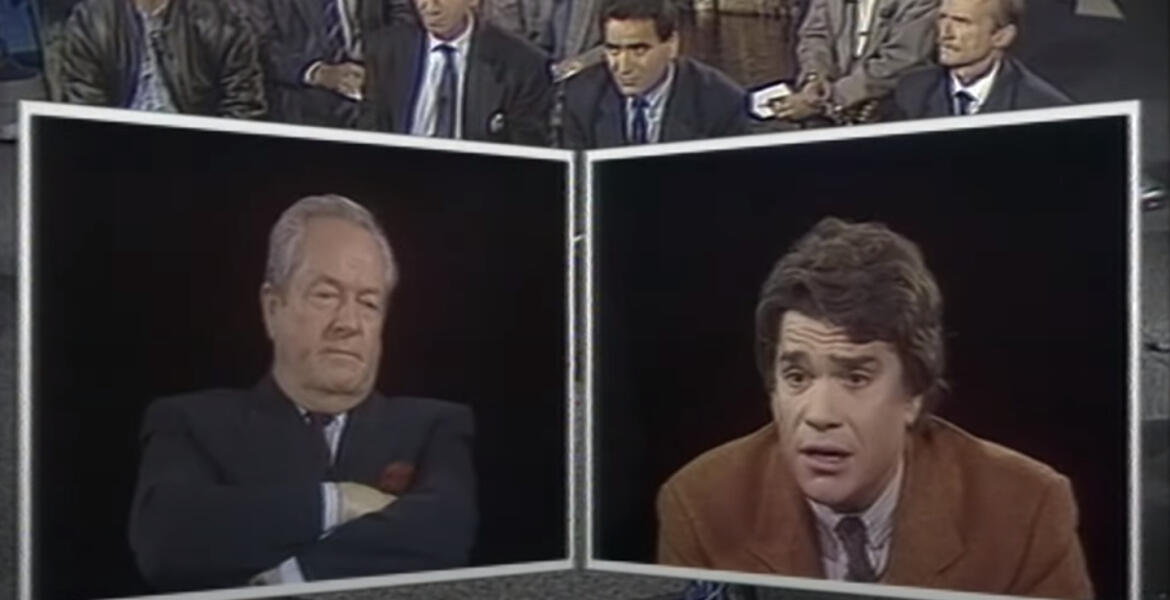 1989 décryptage du débat entre Bernard Tapie et Jean Marie Le Pen sur