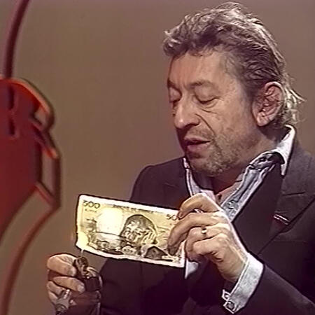 Le jour où Serge Gainsbourg a brûlé un billet de 500 francs à la télé | INA
