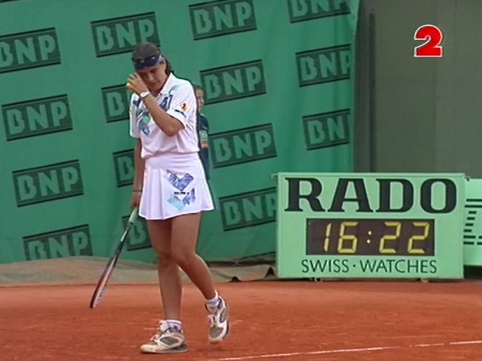 Huitième de finale simple dames Alexia Dechaume Conchita Martinez INA