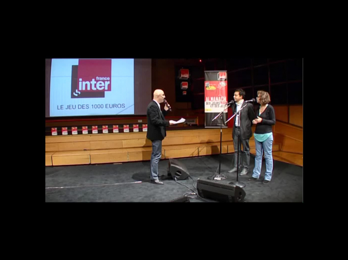 Jeu des mille euros avec Pascale Clark et Patrick Cohen INA