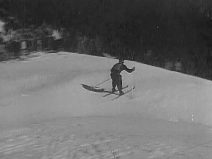 Insigne Ski Chamonix 1947 Semaine Internationale FFS ajouré ORIGINAL