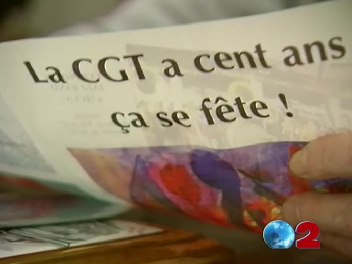 Médaille Commémorative En Bronze Pour Les 100 Ans De La CGT – Pièce De Collection Syndicale, Vintage