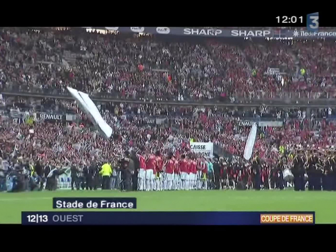 Lot 3 Écharpes Supporters EAG Guingamp Coupe De France 2009 Finale Vs Rennes