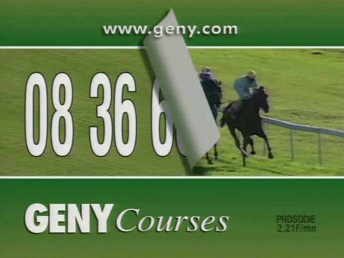 Geny courses 08 36 68 12 12 + 3615 geny + INA