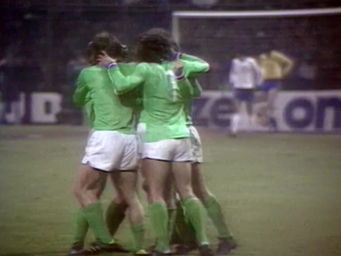 POSTER DYNAMO KIEV ASSE ST ETIENNE COUPE EUROPEAN CHAMPIONS CUP 1/4 FINAL 1976