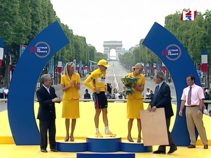 Lance Armstrong wins is sixth consecutive Tour de France