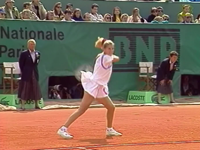 Finale dames à Roland Garros Jeu décisif et premier set Monica Seles