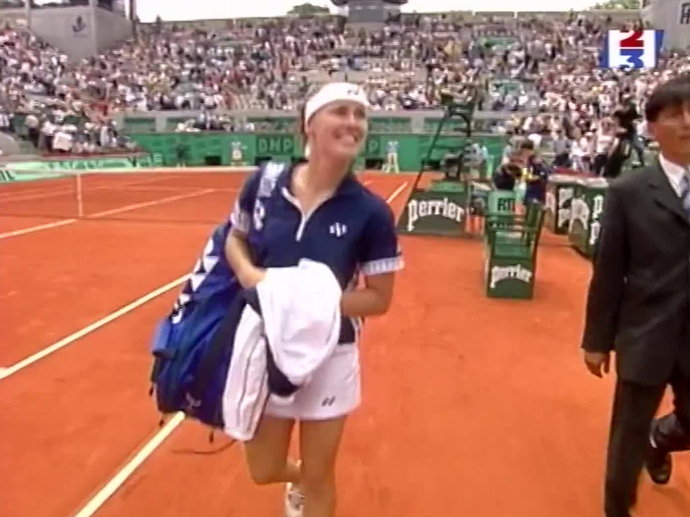 Quart de finale dames HingisSchwartz victoire Hingis INA