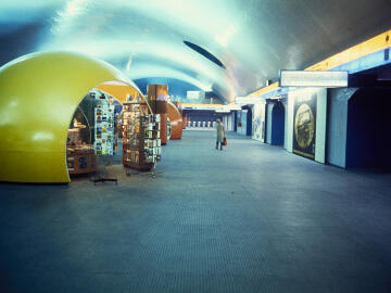 Station Auber du RER A. 1972. Crédits&nbsp;: Roger Picard.
